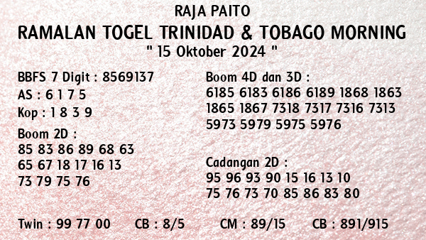 Prediksi Trinidad & Tobago Morning